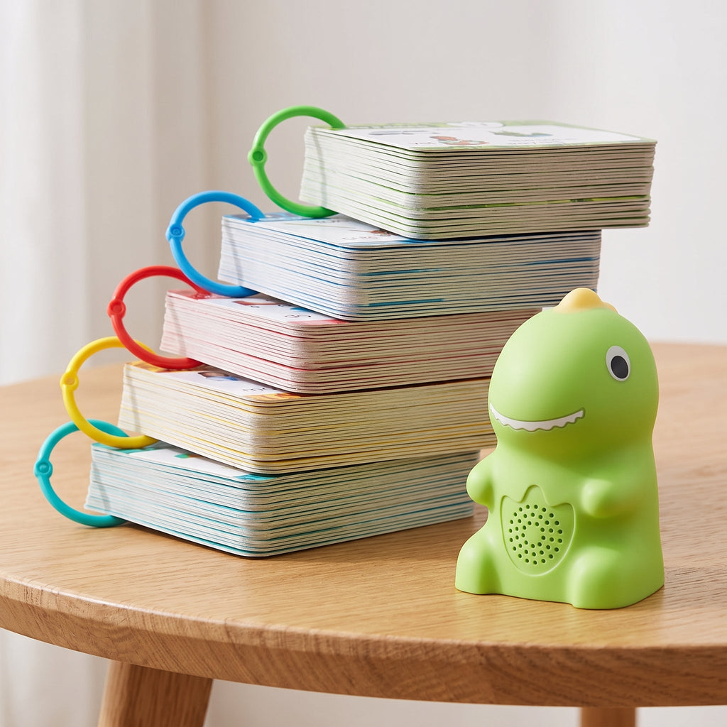 Dinosaur Talking Flash Cards, 148-Card Phonics Reader & Sticker Set