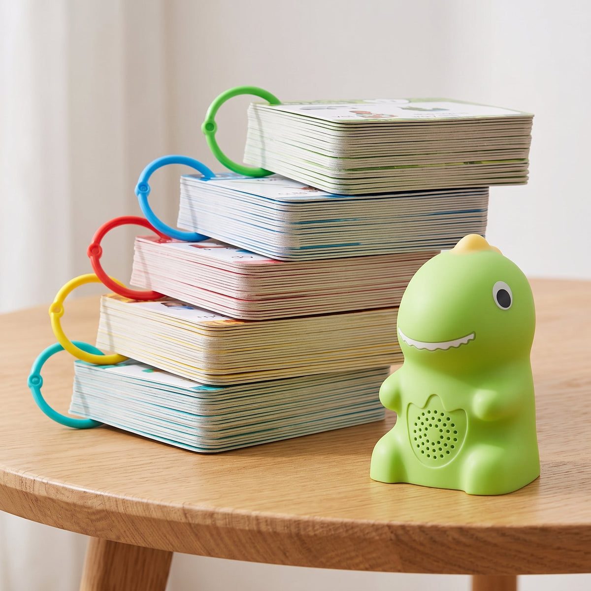Dinosaur Talking Flash Cards, 148-Card Phonics Reader & Sticker Set