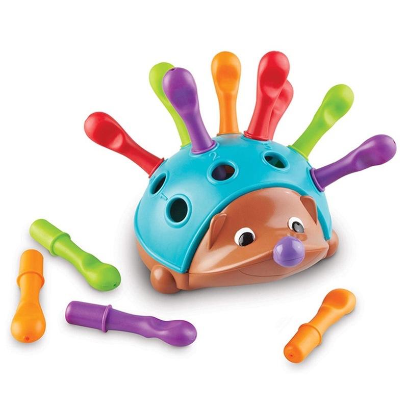 Counting Toy Hedgehog with Colorful Pegs