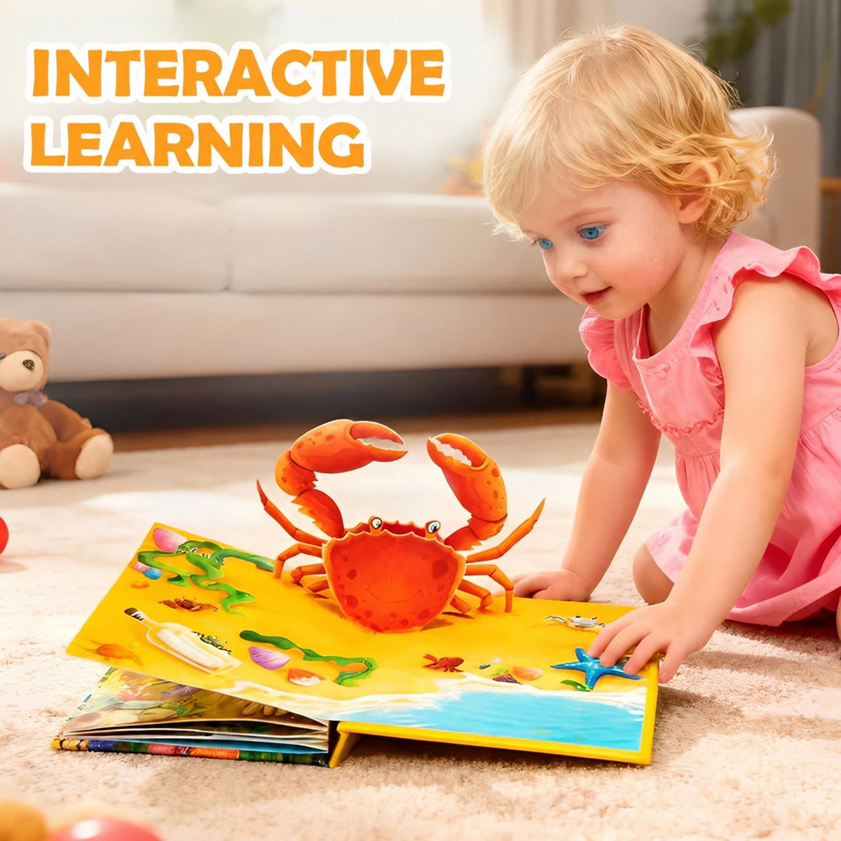 3D Pop-Up Book with Animals for Children