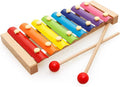 Wooden Xylophone with 8 Colorful Metal Keys