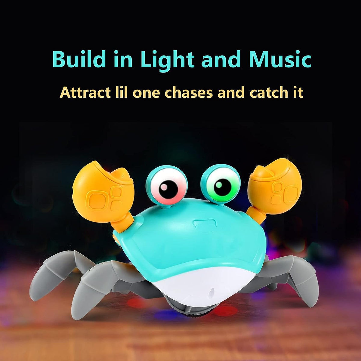 Crawling Crab Sensory Toy with Music and Motion
