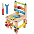 Wooden Construction Toy with Chair Building Project