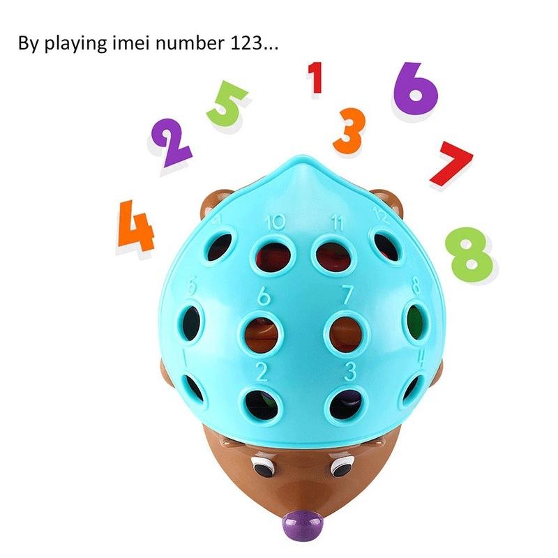 Counting Toy Hedgehog with Colorful Pegs