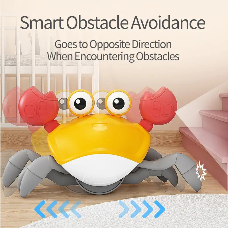 Crawling Crab Sensory Toy with Music and Motion