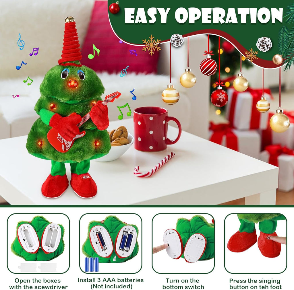 Dancing Singing Christmas Tree with Musical Instrument
