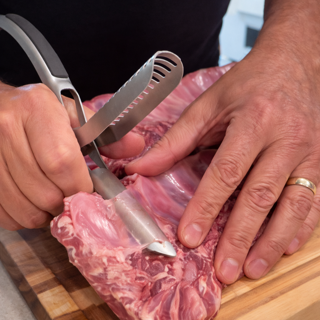 BBQ Tool Rib Membrane Remover Stainless Steel Meat Prep