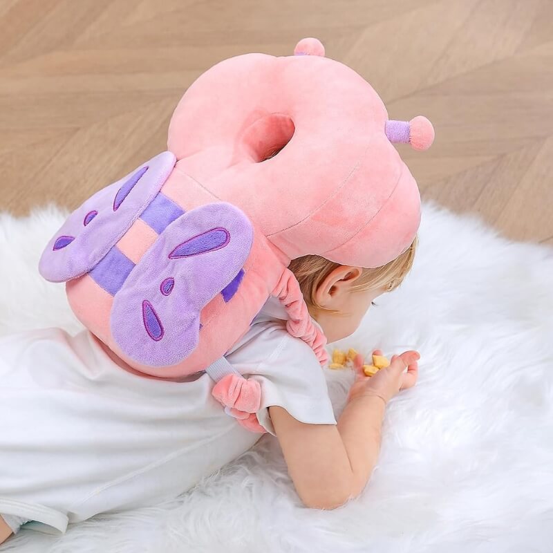 Baby Head Protector Backpack with Cushioned Bee Design