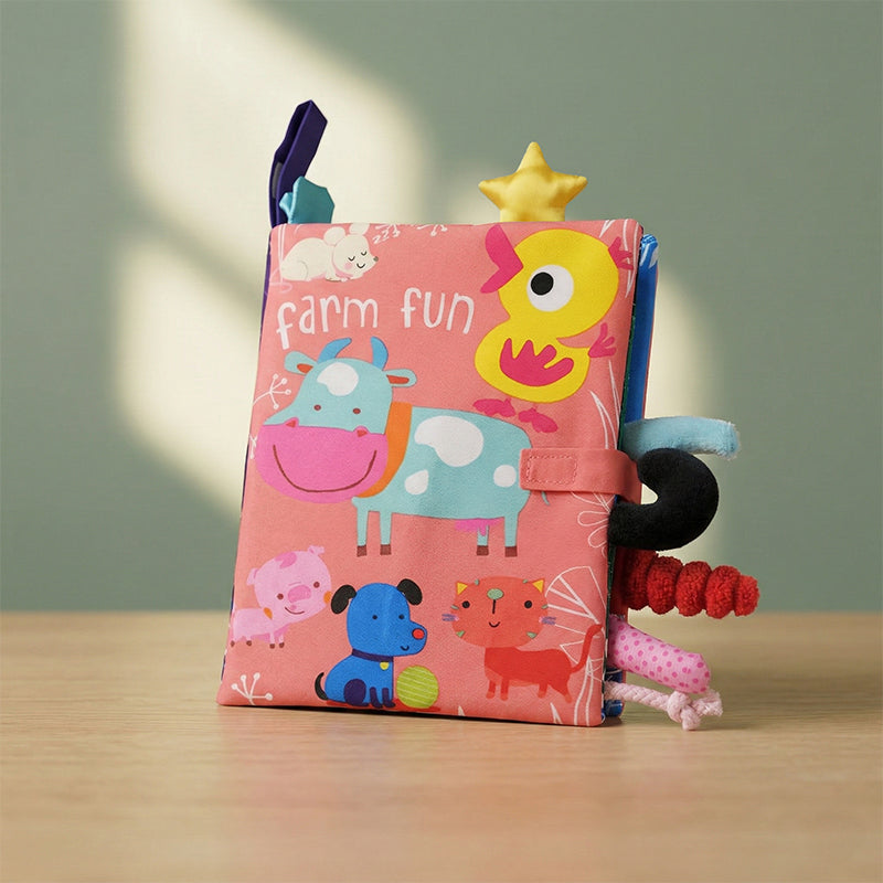 Soft Sensory Book with Textures and Colors for Babies