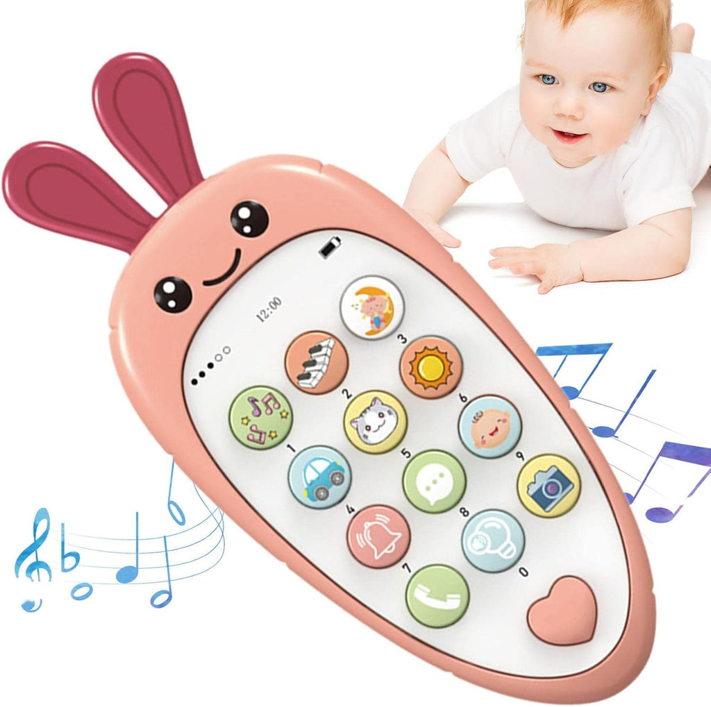Baby Toy Phone with Sounds, Bunny Carrot Design