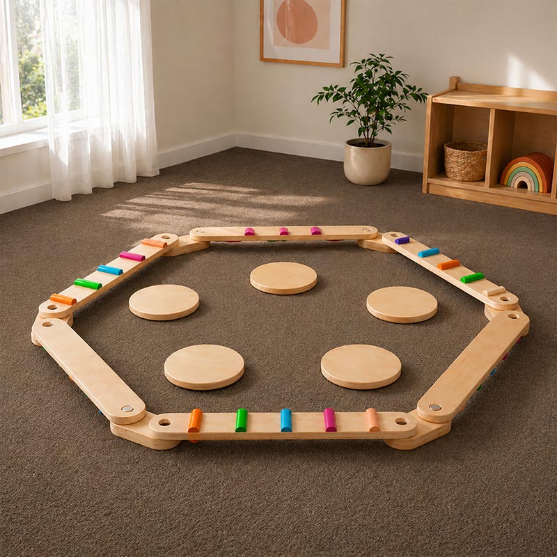 Balance Beam Toy with Stepping Stones for Active Play