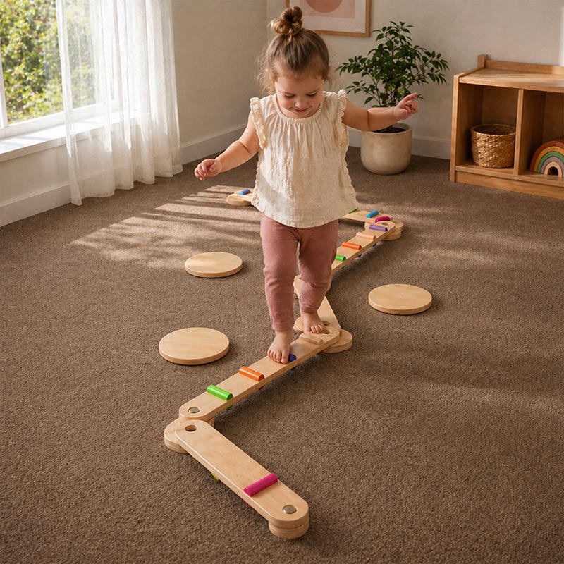 Balance Beam Toy with Stepping Stones for Active Play