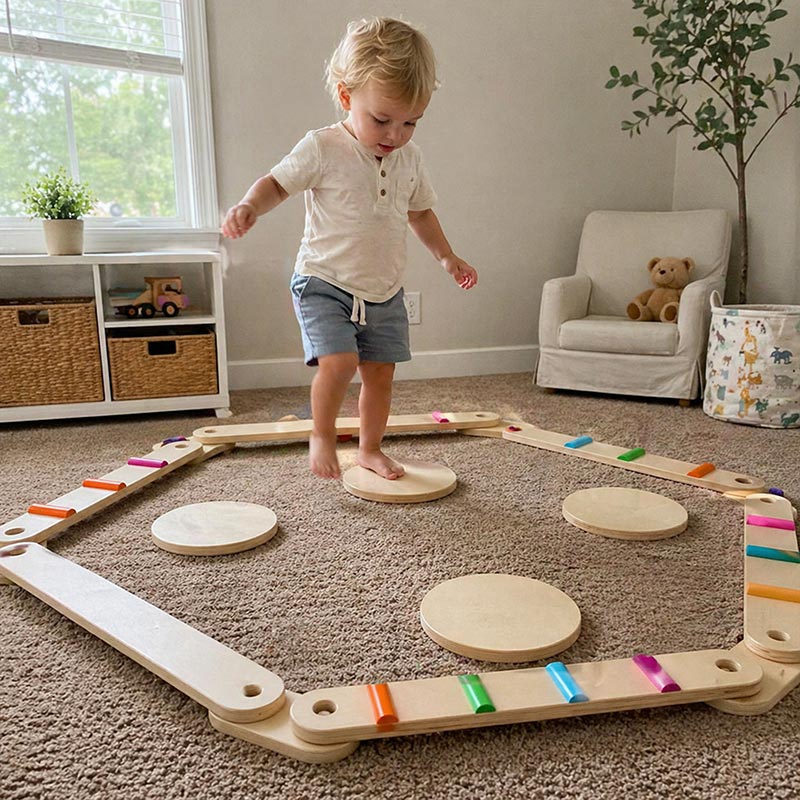 Balance Beam Toy with Stepping Stones for Active Play