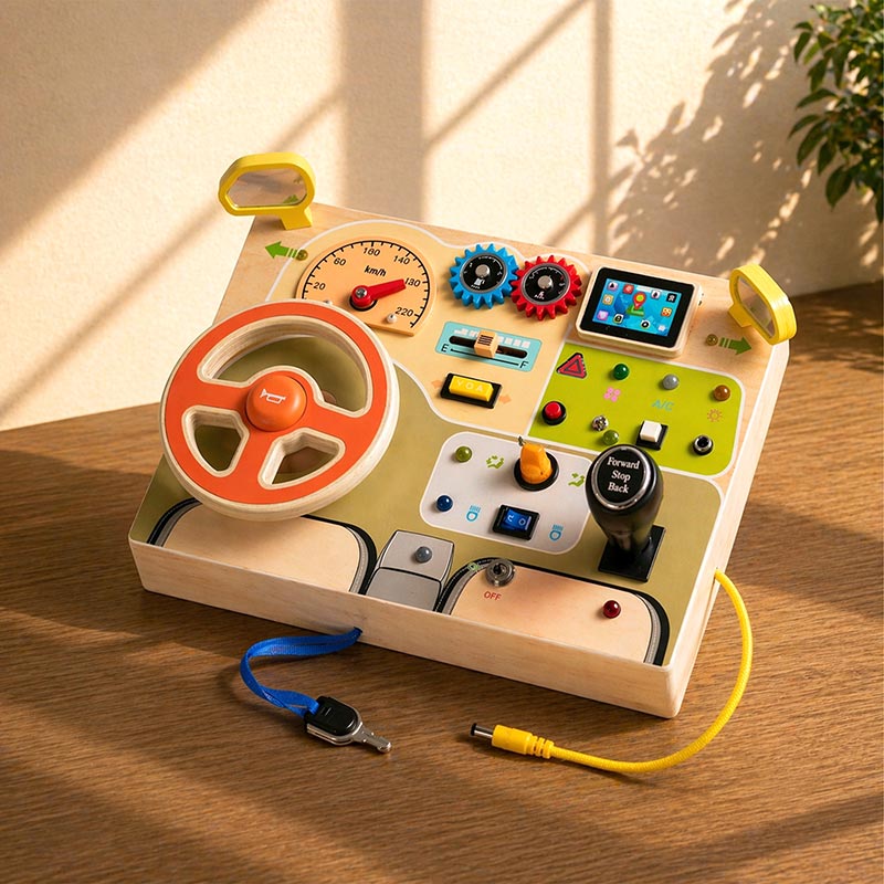 Interactive Dashboard Toy with Lights and Sounds
