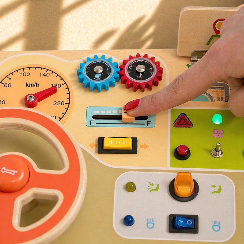 Interactive Dashboard Toy with Lights and Sounds