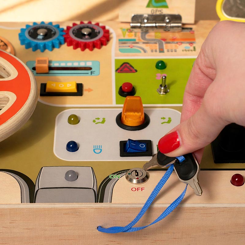 Interactive Dashboard Toy with Lights and Sounds