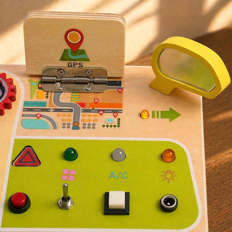Interactive Dashboard Toy with Lights and Sounds