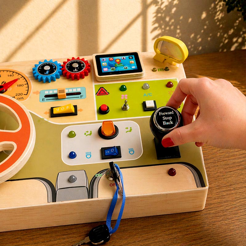 Interactive Dashboard Toy with Lights and Sounds