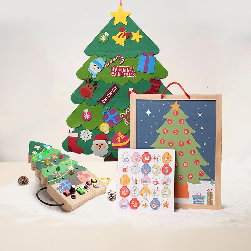 Felt Christmas Tree Bundle with Advent Calendar and Switch Board