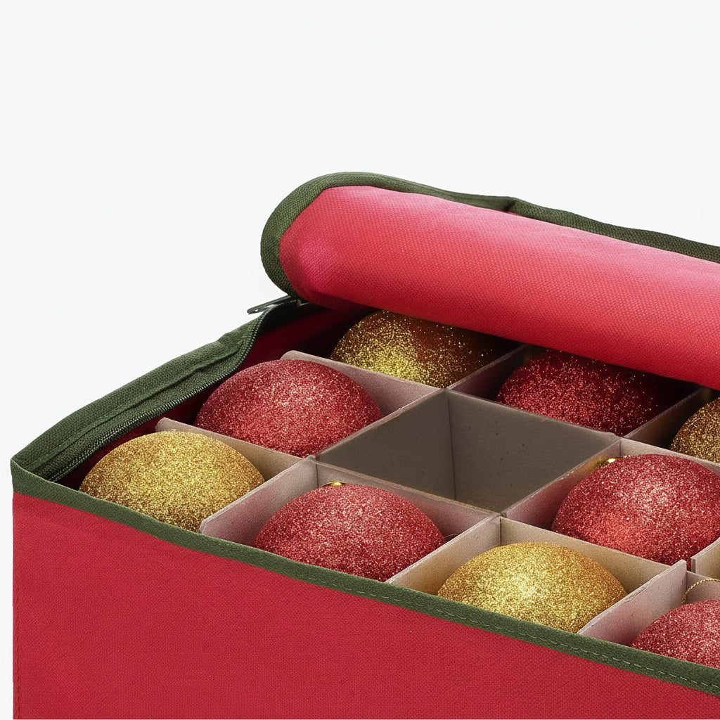 Christmas Ornament Storage Box Large Divider Organizer