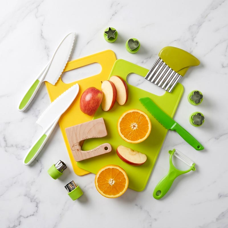 Kids Cooking Tools Set with Cutting Boards and Knives