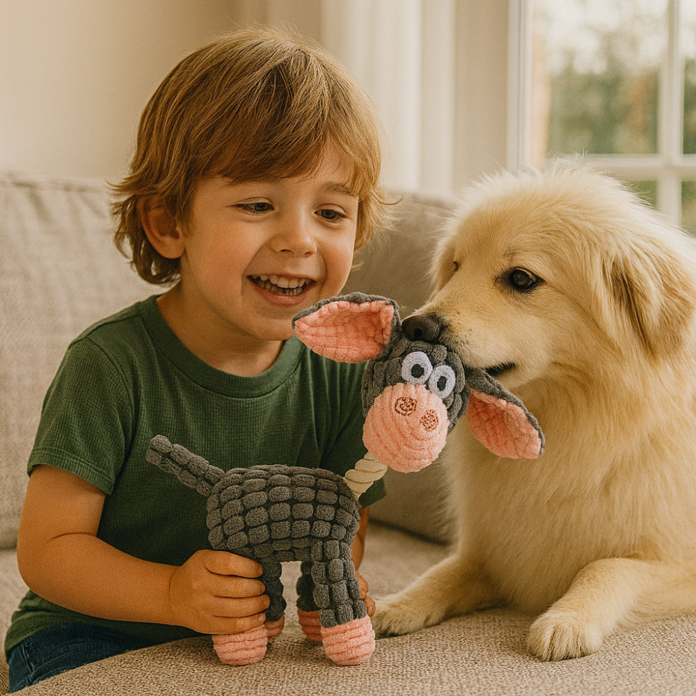 Dog Toy Rope Animal Chew Squeaker