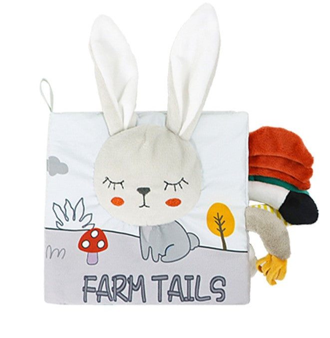Baby Cloth Book with Animal Tails and Textures
