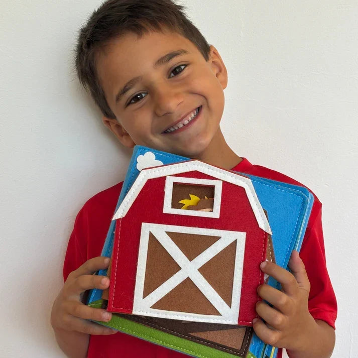 Farm Busy Book with 10 Interactive Felt Pages