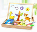Magnetic Puzzle Board with Drawing Surface and Storage