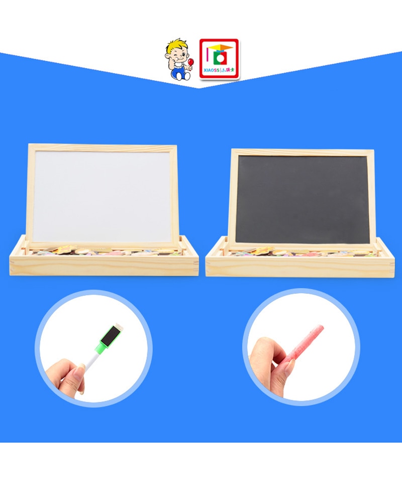 Magnetic Puzzle Board with Drawing Surface and Storage