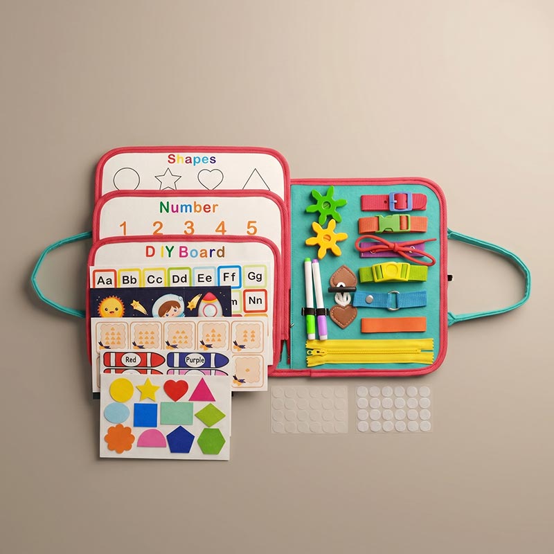 Felt Activity Bag with Space Theme and 8 Pages