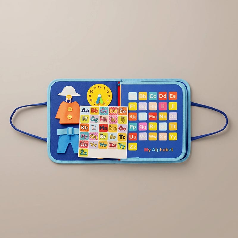 Felt Activity Bag with Space Theme and 8 Pages