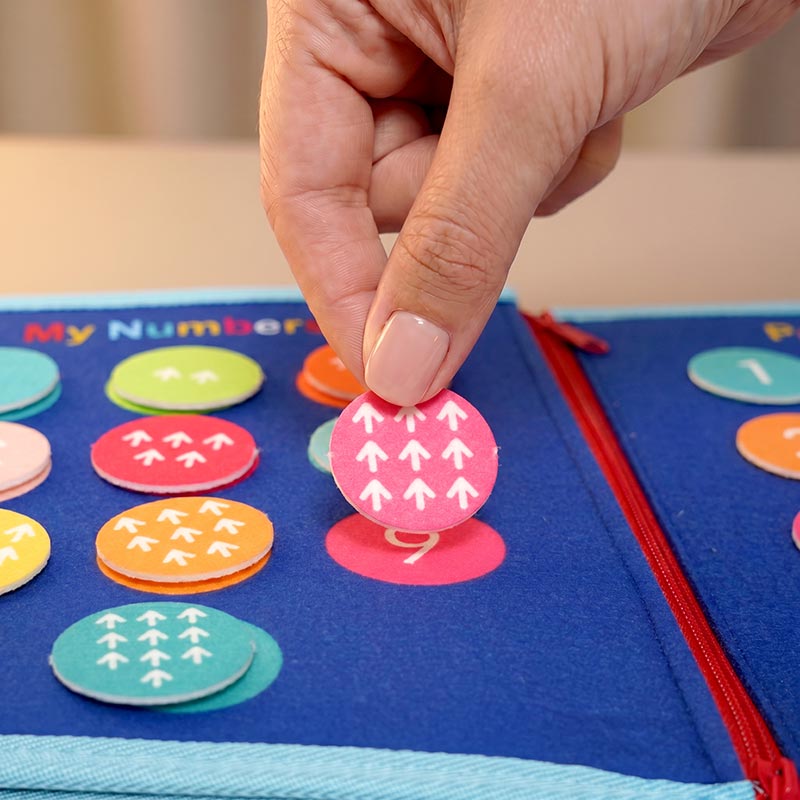 Felt Activity Bag with Space Theme and 8 Pages