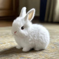 Interactive Plush Bunny Toy Realistic Soft Fur Companion