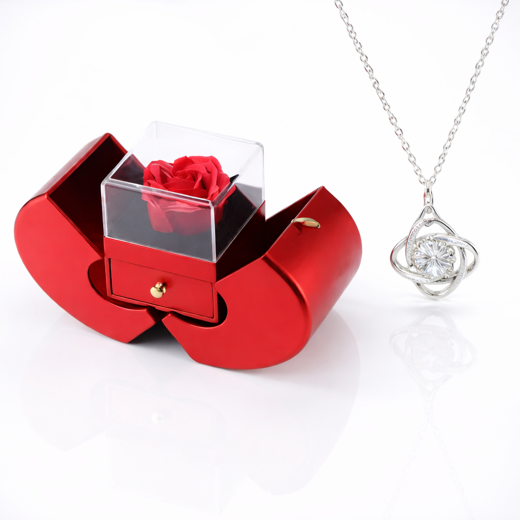 Jewelry Box Rose Gift Apple Design Decorative Storage Display