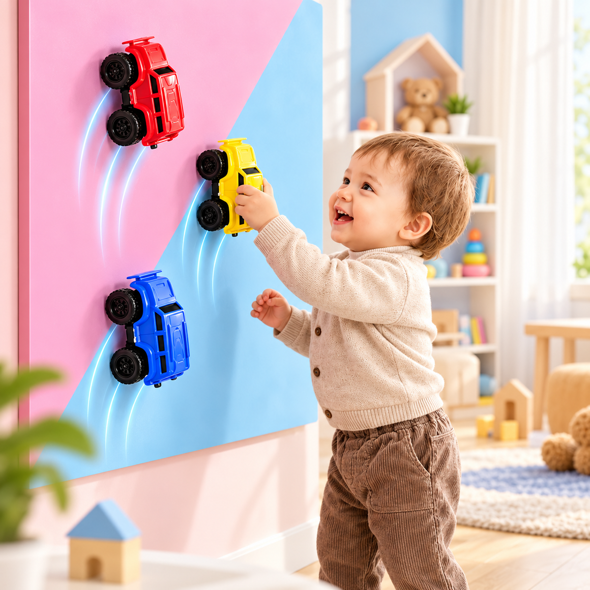Magnetic Climbing Cars Wall Climbing Toy Fun Activity