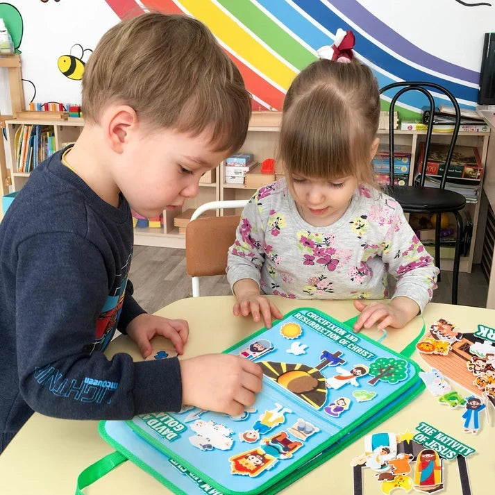 Bible Storyboard with Felt Figures for Interactive Play