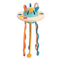 Silicone Pull String Toy with Multiple Textures