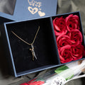Necklace Abstract Couple Hug Pendant Stainless Steel Gift