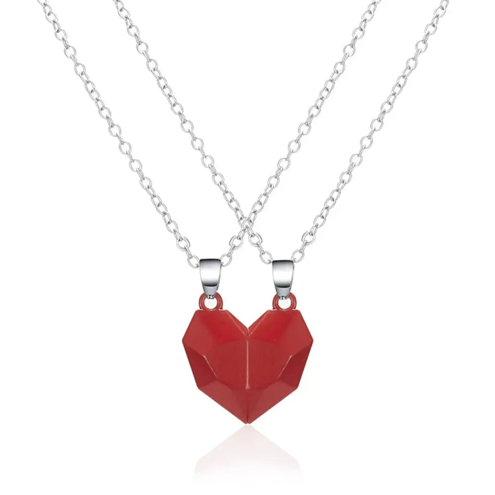 Necklace Magnetic Heart Couple Pendant Gift Set