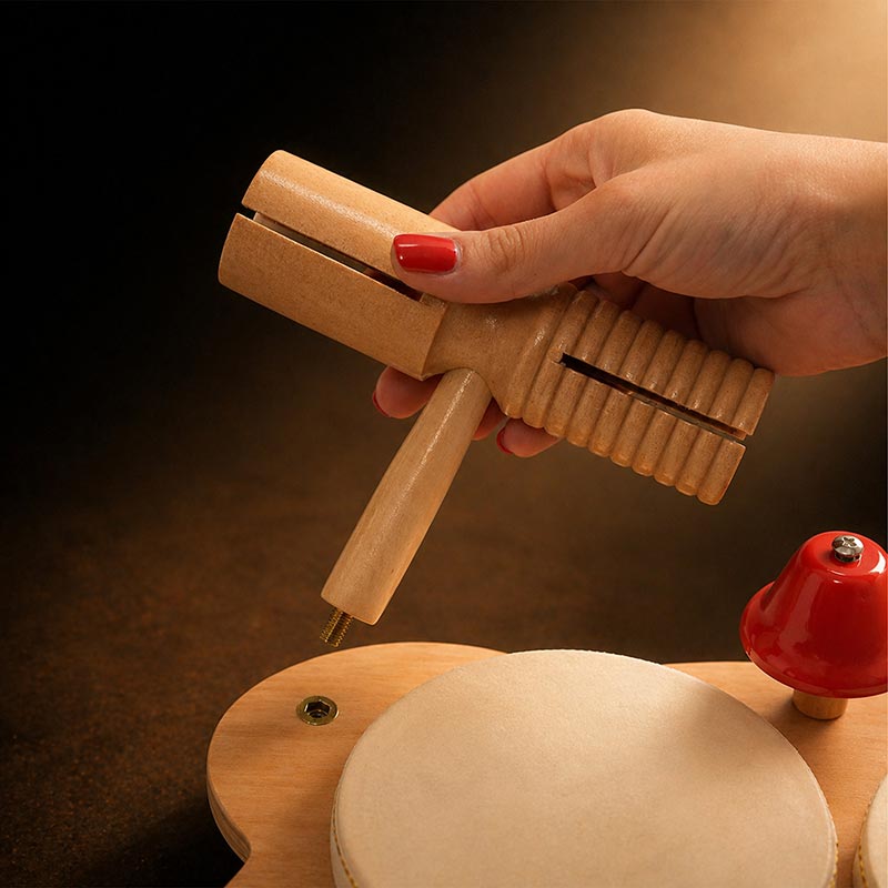 Wooden Percussion Set with Xylophone and Drums