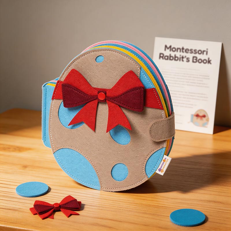 Montessori Quiet Book with 10 Interactive Activity Pages