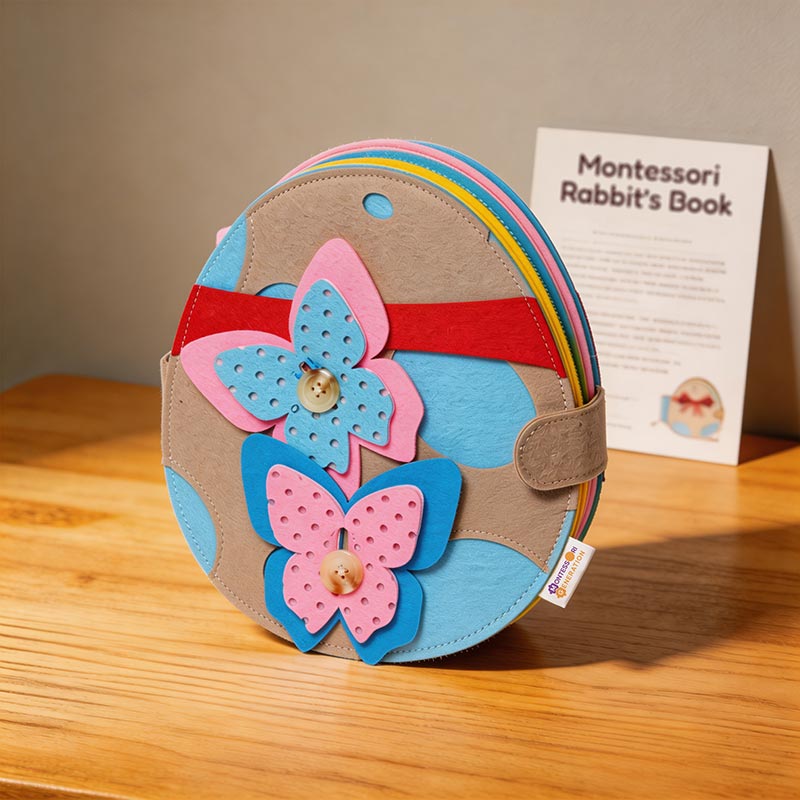 Montessori Quiet Book with 10 Interactive Activity Pages