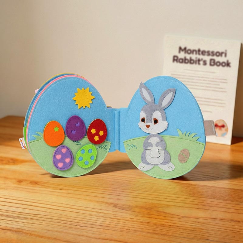 Montessori Quiet Book with 10 Interactive Activity Pages