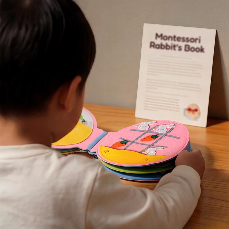 Montessori Quiet Book with 10 Interactive Activity Pages