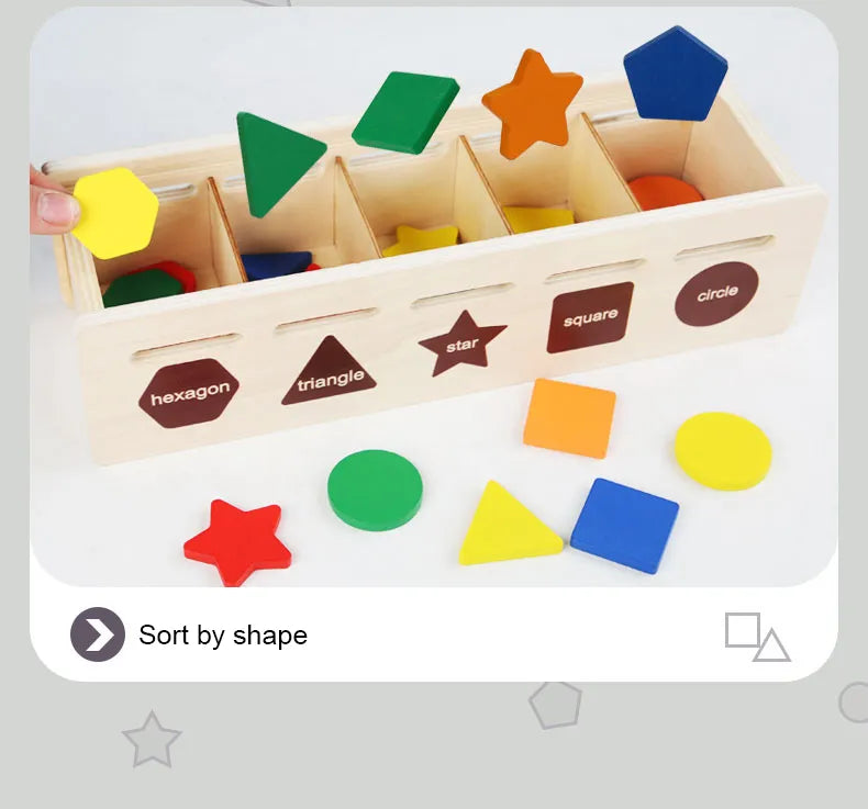 Shape Sorter Toy with Color Recognition and Cards
