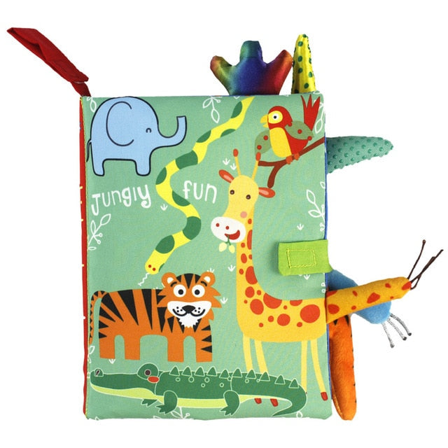 Baby Cloth Book with Animal Tails and Textures