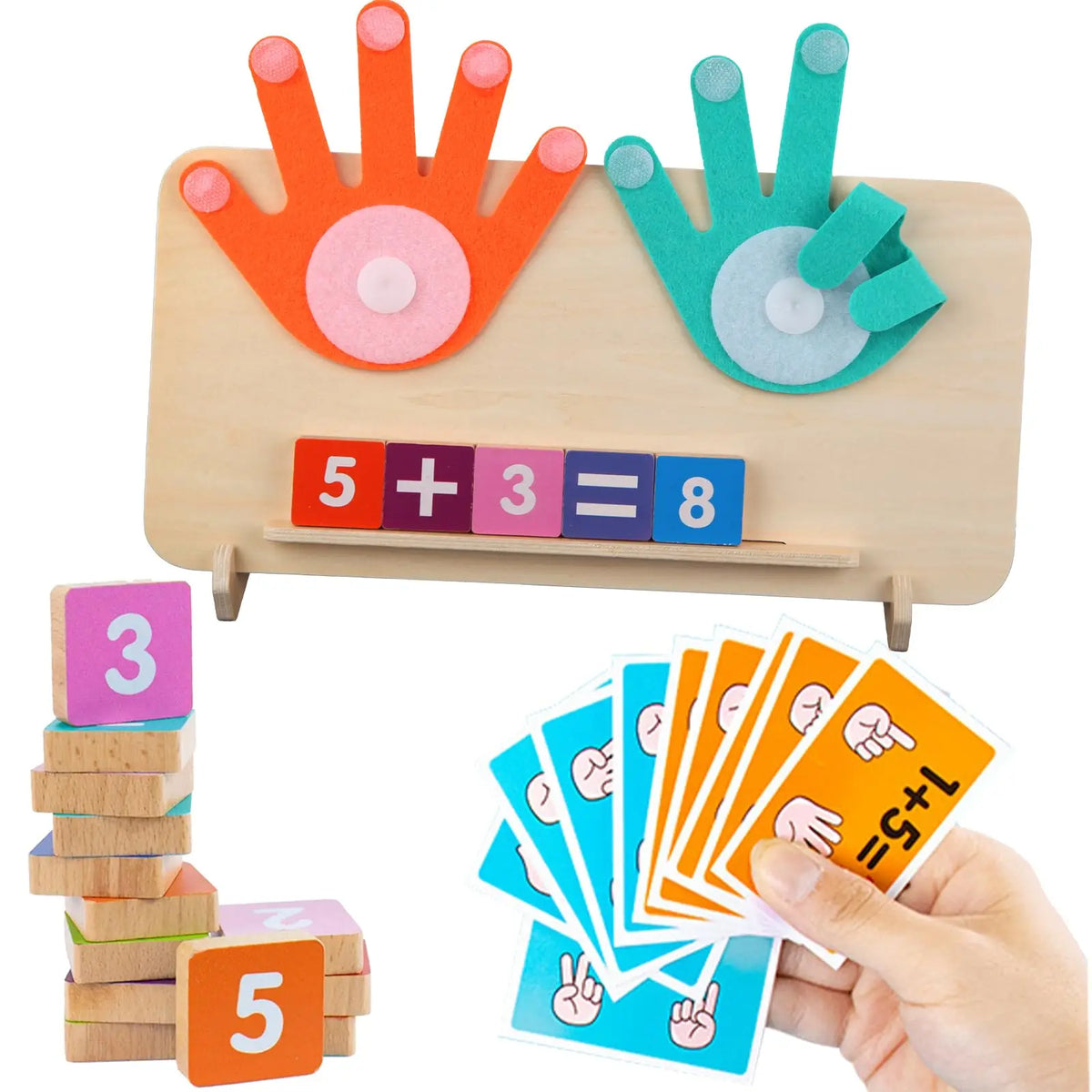 Counting Toy with Hands and Number Blocks