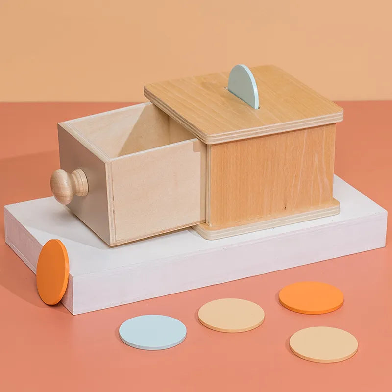 Wooden Object Permanence Box Set with Multiple Activities