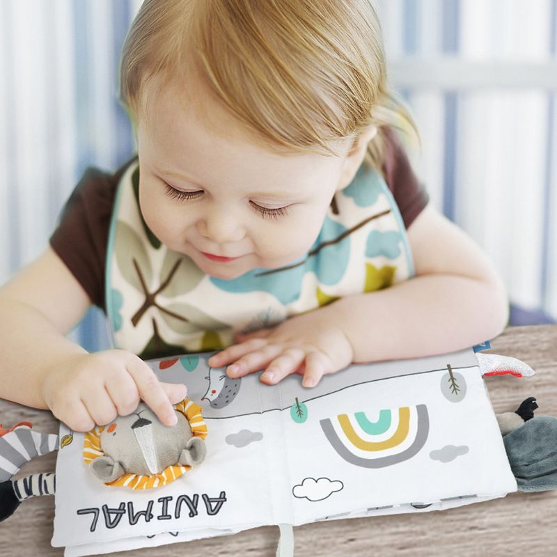 Baby Cloth Book with Animal Tails and Textures